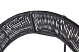 Round Iron and Raffia Dining Table
