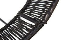 Round Iron and Raffia Dining Table