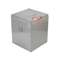 Industrial Decommissioned Cube Ballot Box as End Table