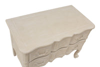 French Provincial White 2 Drawer Nightstand or Chest Dresser by Baker Furniture