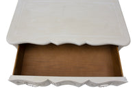 French Provincial White 2 Drawer Nightstand or Chest Dresser by Baker Furniture