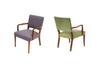 Pair of Walnut Armchairs by Stow & Davis