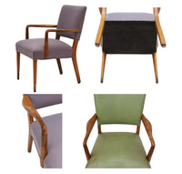 Pair of Walnut Armchairs by Stow & Davis