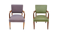 Pair of Walnut Armchairs by Stow & Davis