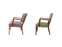 Pair of Walnut Armchairs by Stow & Davis