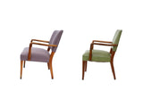 Pair of Walnut Armchairs by Stow & Davis