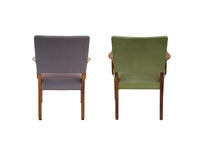 Pair of Walnut Armchairs by Stow & Davis