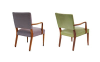Pair of Walnut Armchairs by Stow & Davis