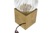 Brass and Glass Table Lamp by Chapman Lighting