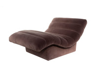 Velvet Channelback Chaise Lounge after Steve Chase