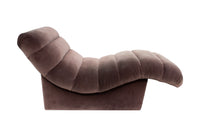 Velvet Channelback Chaise Lounge after Steve Chase