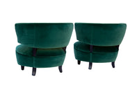 Pair of Channel Back Slipper Chairs- Newly Reupholstered