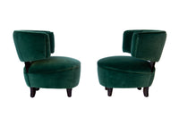 Pair of Channel Back Slipper Chairs- Newly Reupholstered