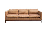 82" Sofa with Walnut Base and Down Filled Cushions
