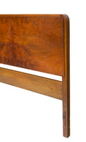 Pair of Art Deco Twin Headboards in Exotic Flame Walnut