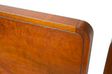 Pair of Art Deco Twin Headboards in Exotic Flame Walnut