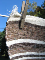 Vintage Handwoven Wool Throw or Wall Hanging