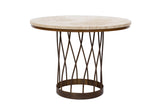 Round Occasional or Corner Table with Travertine Top
