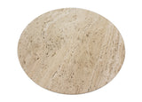 Round Occasional or Corner Table with Travertine Top