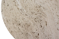 Round Occasional or Corner Table with Travertine Top