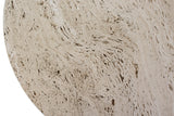 Round Occasional or Corner Table with Travertine Top