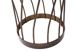 Round Occasional or Corner Table with Travertine Top