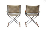 Pair of Chrome Campaign or Director's Chairs