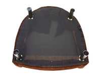 Velvety Brown Barrel Chair by Selig
