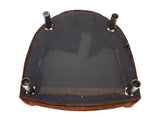 Velvety Brown Barrel Chair by Selig