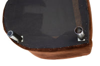 Velvety Brown Barrel Chair by Selig