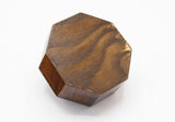 Octagonal Burlwood Lidded Tramp Art Box