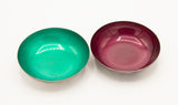 Nesting Reed and Barton Enamel Bowls or Ashtrays - a Pair