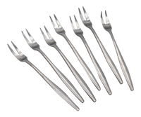 Dansk Designs Denmark Cocktail Forks in Stainless Steel, S/7