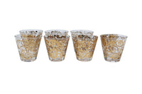 Gold Paisley Floral Tumblers - Set of 7
