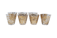 Gold Paisley Floral Tumblers - Set of 7