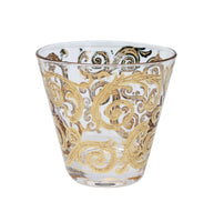 Gold Paisley Floral Tumblers - Set of 7