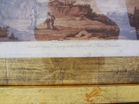 Gilt-Framed Sepia Mezzotints by Claude Lorraine, pair