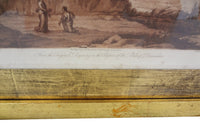 Gilt-Framed Sepia Mezzotints by Claude Lorraine, pair