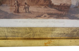 Gilt-Framed Sepia Mezzotints by Claude Lorraine, pair