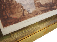 Gilt-Framed Sepia Mezzotints by Claude Lorraine, pair