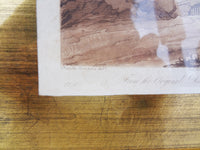 Gilt-Framed Sepia Mezzotints by Claude Lorraine, pair