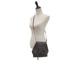 KURT GEIGER Origami Style Grey Leather Crossbody Handbag Made in Italy