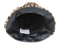 Vintage Leopard and Leather Fedora Style Fur Hat by Belmar New York Paris Size S Cheetah Animal Print