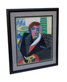 Framed Cubist / Futurist Print by Fortunato Depero , 38 x 33