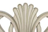 Acanthus Leaf Twin Headboard in Celadon and Cream Glaze