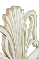 Acanthus Leaf Twin Headboard in Celadon and Cream Glaze