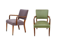 Pair of Walnut Armchairs by Stow & Davis
