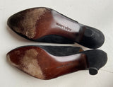 Polo Ralph Lauren Black Suede Slingback Pumps Sz 8.5 Italy
