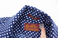 Vintage 1970s Polka Dot Sears Best Shirt Made in Japan Sz 15 M 15.5 Trim Cut Perma-Prest Polyester