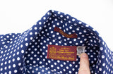 Vintage 1970s Polka Dot Sears Best Shirt Made in Japan Sz 15 M 15.5 Trim Cut Perma-Prest Polyester
